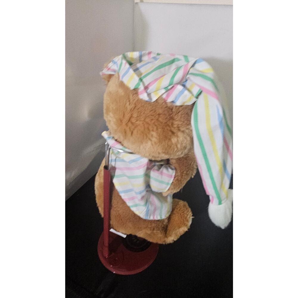 Vintage 1985 Fisher Price Sleepy Time Bear Plush Teddy Bear 12” Tal U1 - Picture 4 of 5